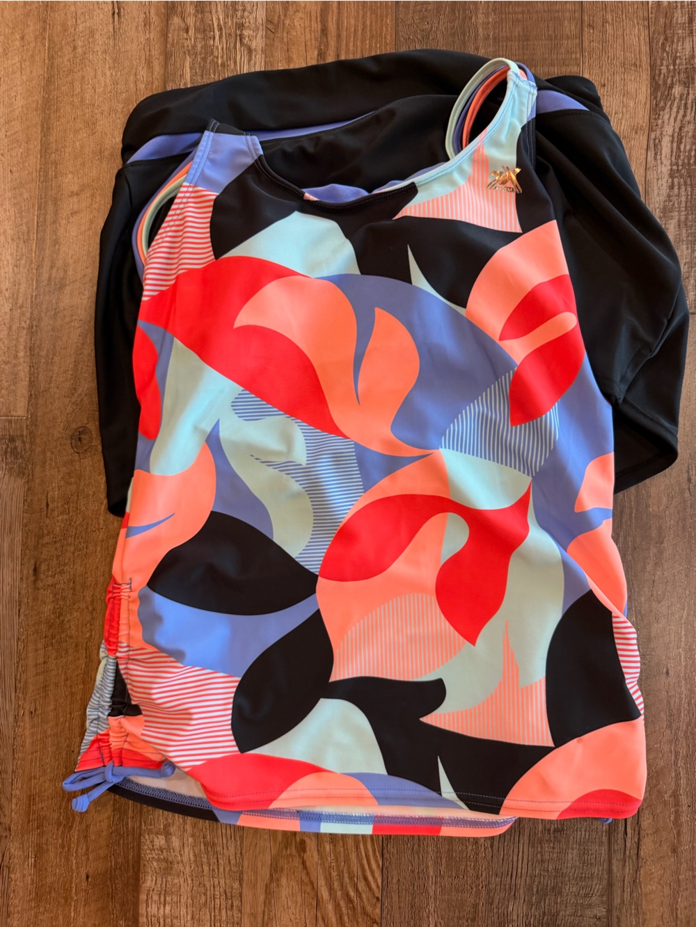 ZeroXposur Coral Multi Print One-Piece Swimsuit Sz sm